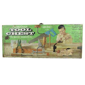 American Tool Chest For Junior Carpenters Metal Toolbox Vintage Toy Aluminum